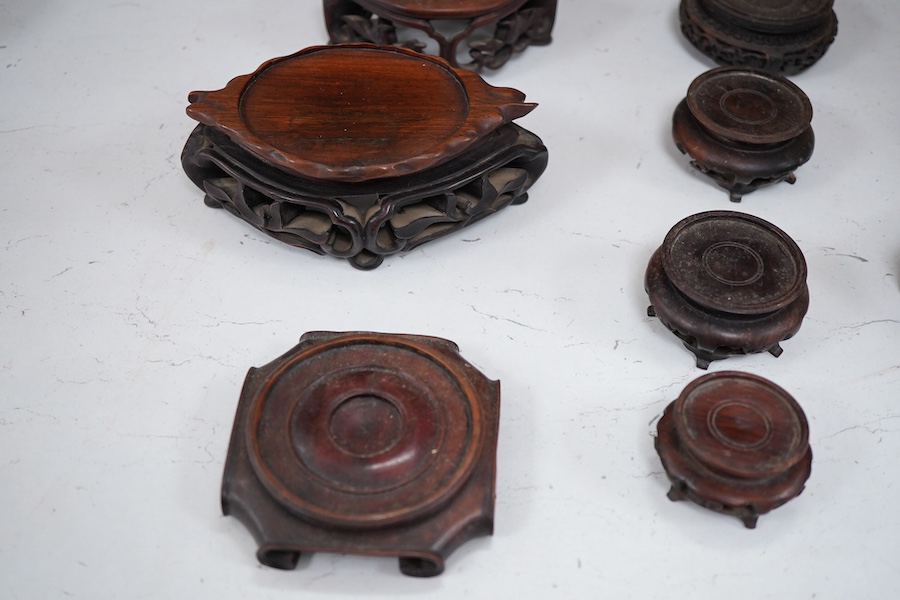 A collection of Chinese hardwood stands